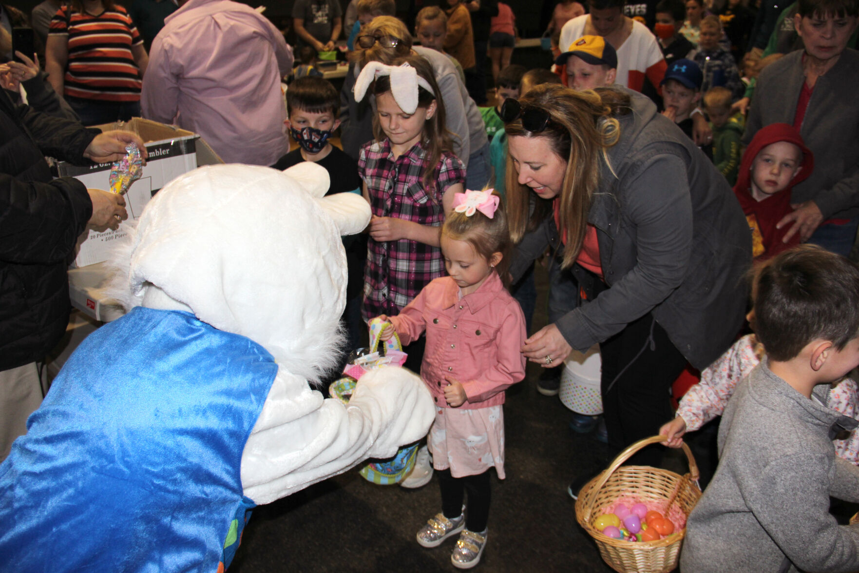 Zoey Fischer visits the Easter bunny
